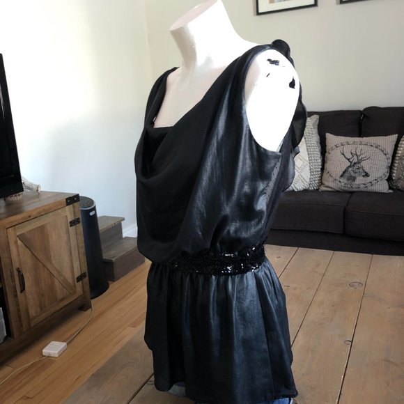 Black Feminine Dressy Smart Set Top | Size S - Picture 5 of 13